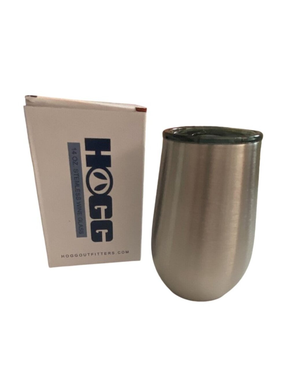 HOGG 14 oz Stainless Steel Stemless Wine Glass-NEW